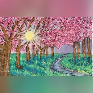 "February Dreams of Spring" Original Unframed Art 14 X 19
